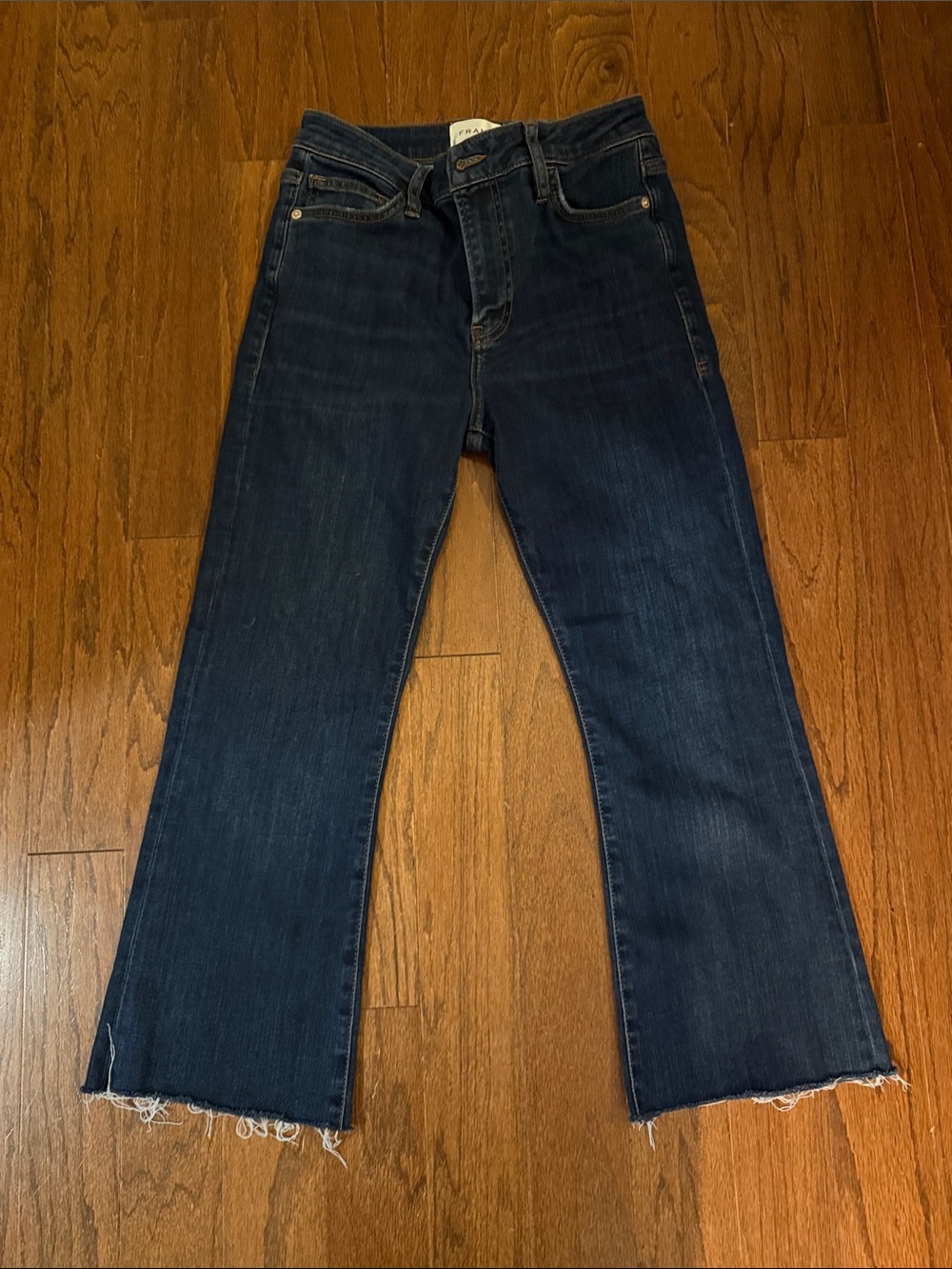 Frame Denim Women's Dark Indigo Cropped Jeans